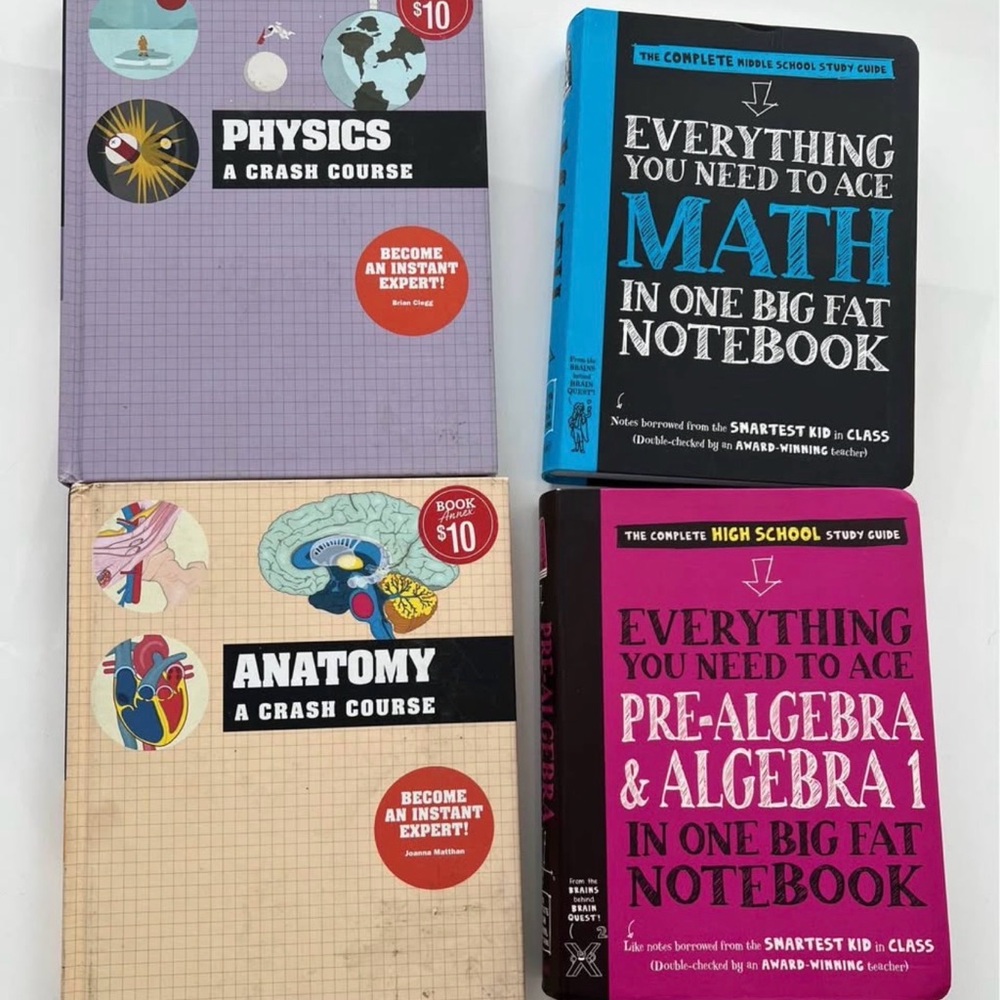 Big Fat Notebooks Set - Math, Pre-Algebra, Physics, Anatomy - Picture 2 of 2